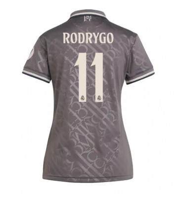 Real Madrid Rodrygo Goes #11 Tercera Equipación Mujer 2024-25 Manga Corta